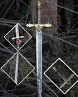 Unique Knights / Excalibur / Crown Sword with Leather Sheath.
