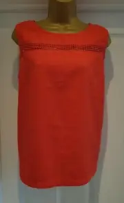 Next Red Linen Mix Summer Top Size 16 New With Tags