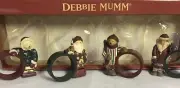 Debbie Mumm Christmas Napkin Rings Qty - 4 in BOX #20231