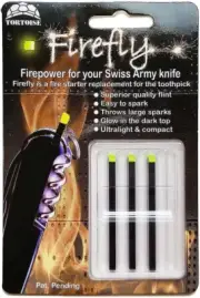 Firefly Regular 3 Pack - Fire Starter Accessory for Swiss Army Victorinox Knives