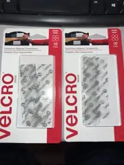 (2) packs Velcro Brand 80020 5/8" Hook-And-Loop Clear Sticky-Back 20 dots