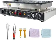 ALSTON Electric Pancake Maker Waffle Dutch Baker Machine Commercial Nonstick Pancake Maker for making 50PCS, Teflon Poffertjes Dorayaki for Home Restaurants Cafes Bakery