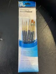 Princeton Real Value Brush Set 9132 Short Handle 6pk - Golden Taklon Bristles