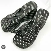 DEMONIA VINTAGE POLKA DOT BOW PLATFORM SLIDE SANDALS ROCKABILLY Y2K 6