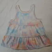 Wonder Nation Girls Swing Tank Top Shirt Size X-LARGE PLUS Lilac Bud Tie Dye