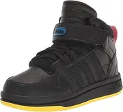 [adidas] Unisex-Child Postmove Mid Basketball Shoe, White/Team Royal Blue/White, 4.5 Big Kid