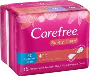 Carefree Barely There Unscented Liners 42 Pack
