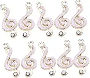 [COLLBATH] 10 Pcs Music Symbol Pendant Guitar Charm Music Notes Charms for DIY Charm Bangle Earring Charms Jewelry Handmade Earrings Music Notes Charms for Pendant Alloy Art Supplies Metal