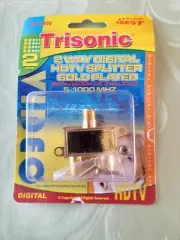 TRISONIC 2-WAY Digital HDTV Splitter 24K GOLD PLATED 5-1050MHZ HDTV TS-1102G