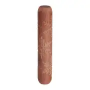 Wood Clay Roller Snowflakes Texture Rolling Emboss Beech 12cm x 2.5cm