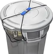 Encased Extra Large Trash Can Lock for Animals/Raccoons, Bungee Cord Heavy Duty Extra Large Outdoor Garbage Lid Lock (Fits 50-96 Gallon Trash Can)