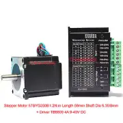 Stepper Motor 57BYG250B 1.2 N.m L 56mm OD shaft 6.35mm + Driver 0.5-4A DC 9-40V
