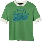 Junk Food Clothing Seattle Seahawks Womens Slim Ringer
