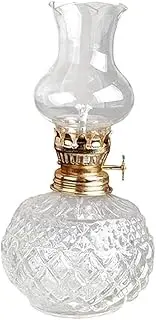 Kerosene Lamp, 7.08” Spherical Classic Oil Lamps with Glass Lampshade Adjustable Switch Kerosene Lamp with Wicks Emergency Light for Lnterior Decoration Party Atmosphere
