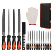 20Pcs Metal File Set Needle Files Sandpaper Woodworking DIY Carrying Case Au