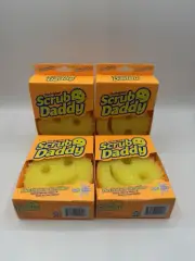 Scrub Daddy Cleaning Sponge and Dish Scrubber - Yellow Scratch-Free Cleaner 4pck