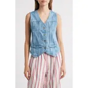 Damson Madder Helly Denim Vest in Blue at Nordstrom, Size 4 Us