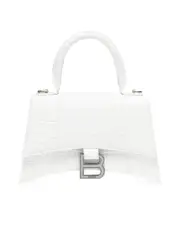 Balenciaga Hourglass XS Top Handle Bag in White