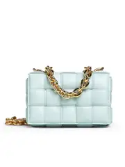 Bottega Veneta Chain Cassette in Teal Washed