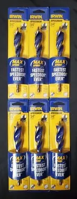 6 Pack - 3/4" x 6" IRWIN SPEEDBOR Max Speed Wood Drill Bits - Lot of 6