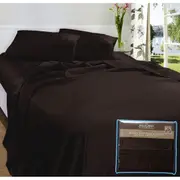 Fieldcrest 875TC Egyptian Cotton Sateen Sheet Set Chocolate Queen