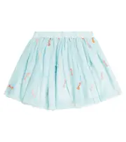 [Stella McCartney Kids] Stella McCartney Kids Embroidered tulle skirt Y 6 blue