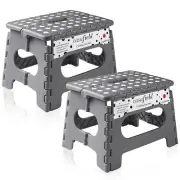 Casafield 2-Pack 9" Collapsible Gray Kids' Folding Step Stools 14401561