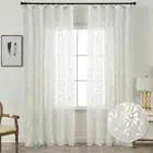 Jacquard Tulle Sheer Curtains For Window Living Room Curtain Drapes Decor