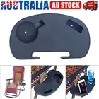 Clip On Side Table Tray Drink Cup Holder For Sun Lounger/Camping Chair Outdoor