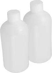 CATIEBYE 2pcs Graduated Reagent Vial Bottles Plastic Reagent Containers for Laboratory Industrial and Hobby Use Secure Sealing with Inner Plug Precise Measurement and Portion Control