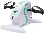 Mini Exercise Bike Pedal Exerciser for The Handicapped & Disabled, Electric Pedal Exerciser with Leg Protector Bracket, Rehabilitation Trainer for The Elderly