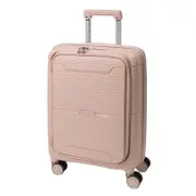 Pierre Cardin Cabin Front Opening Hard-Shell Travel Suitcase 54cm Blush