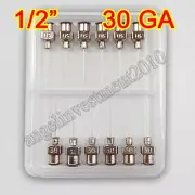 12pcs 1/2" 0.5 inch 30GA Blunt stainless steel dispensing syringe needle tips