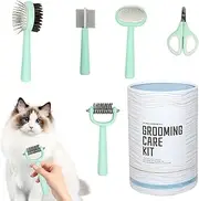 Pet Grooming Set | Comb Set for Dog and Cat Care | Portable Multifunctional Grooming Set for Changing Bath Cat Transport Puppy Household