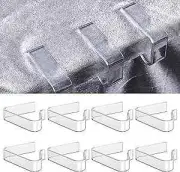 8pcs Plastic Tablecloth Clips, Transparent Picnic Tablecloth 0.7-1.4 inch