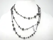 David Yurman 62" Oceanica Necklace- Pearl, Hematite, Garnet, Silver, Rhodium NWT