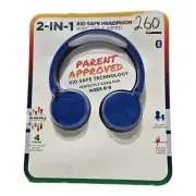 2 in 1 Bluetooth and wired kid safe headphones blue Altec Lansing