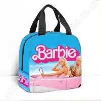 在飛比找蝦皮購物優惠-芭比barbie手提保溫袋時尚印花冷藏袋午餐包鋁箔保溫袋飯盒