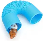 Niteangel Small Pet Fun Tunnel, 39 x 4 inches - Fit Adult Ferrets and Rats (Blue)