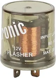 2-Pin 12V Motorcycle Turn Signal Flasher Relay for, Heavy-Duty Halogen Bulb Fix