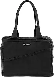 Studio Bag: Art Supply Storage Organizer & Pottery Tool Bag, Washable Craft Tote, Knitting Yarn Bag, Crochet Project Bag, 30 Pockets, 15+ Canvas Colors, Artist Bag for Adults (Blackout)