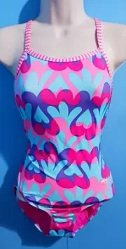 NWT Dolfin Uglies size 34 Pink Purple Turquoise swimsuit