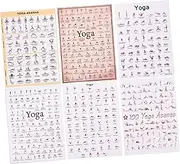YARNOW Yoga Pose Posters Canvas Wall Poses Chart Home Room Decor Yoga Pose Beginner Poster