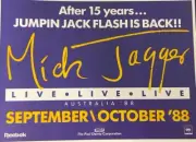 MICK JAGGER 1988 Australian Tour Flyer A4 High Quality Reproduction
