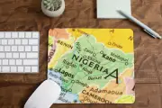 Nigeria Map Mouse Pad for Computer Office Gaming Desk Non-Slip