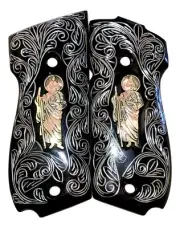 Cachas Smith And Wesson Caliber 9mm 39-2 27em San Judas Grip MADE IN MEXICO