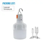 Portable LED Lantern Bulb – USB Rechargeable Light for Camping & Fishing