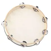 10" Hand Held Tambourine Drum Bell Birch Percussion Musical New W0Z4