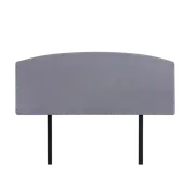 Linen Fabric Double Bed Curved Headboard Bedhead - Slate Ash