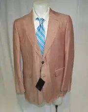 Dunhill x Zegna Rose Hopsack Silk Blend Two Button Sport Coat 46R NWT $1350